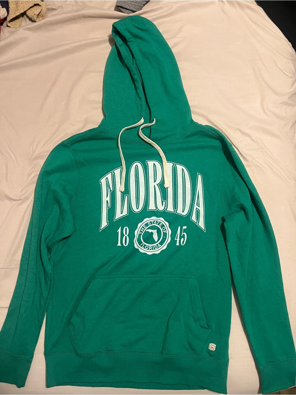Florida Graphic Green Hooded Pullover Sweatshirt